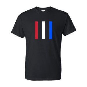 R Wh Blue Stripe T